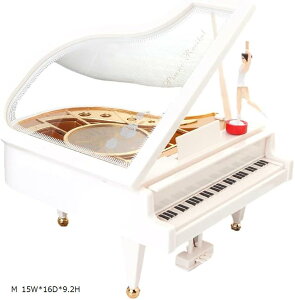 オルゴール ピアノ型 音楽ボックス バレリーナ 付き インテリア おもちゃ プレゼント お祝い S 12Wx12.8Dx8.2H M 15Wx16Dx9.2H S 12Wx12.8Dx8.2H