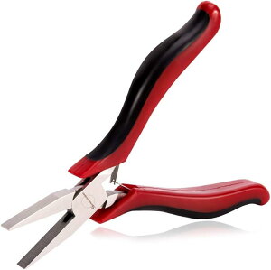 平ペンチ 平ヤットコ CR-V鋼 マイクロ 小型 軽量 溝なし 精密作業 ジュエリー製作 ビーズ アクセサリー 手作り クラフト 手芸用品 ホビー DIY プロ 工具 123mm