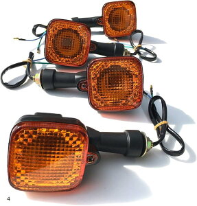 【楽天ランキング1位入賞】互換品バイク ウインカー リア 角目 汎用 ウィンカー ランプ 12V ラバー ステー CT110 CG125 XL200R 2個セット 2