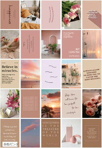 【楽天ランキング1位入賞】おしゃれで可愛い ポストカード 30枚セット はがきサイズ 北欧 韓国 海外 インテリア 雑貨 ミニポスター スマイル/ナチュラル love yourself lucky live スイートブロッサ