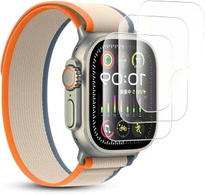 3���Z�b�g�Ή� Apple Watch Ultra 2 / 49mm �t�B���� �_�炩��TPU�f�� �����C�� �ȒP�ȓ\��t���� �A�b�v���E�H�b�` Ultra2 TPU�ی�t�B���� �C�A�[�� �����x �w��h�~ (VEV-VNB-0685)