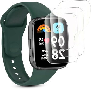 3���Z�b�gRedmi Watch Active �t�B���� �_�炩��TPU�f�� �����C�� �ȒP�ȓ\��t���� Watch3Active TPU�ی�t�B���� �C�A�[�� �����x �w��h�~ ���t���ȒP �P�[�X�Ɗ����� (VEV-VNB-0661)