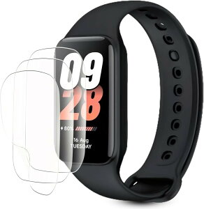 3���Z�b�gXiaomi Smart Band 9 Active 1.47�C���` �t�B���� �_�炩��TPU�f�� �����C�� �ȒP�ȓ\��t���� TPU�ی�t�B���� �C�A�[�� �����x �w��h�~ ���t���ȒP �V���I�~ (VEV-VNB-0647)