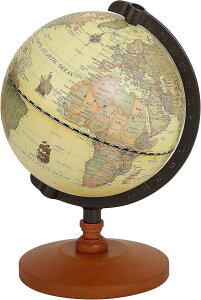 23.5cm アンティーク風 英語版 アルファベット表記 地球儀