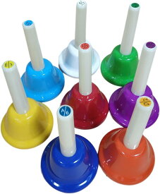 【楽天ランキング1位入賞】ハンドベル ミュージックベル キッズ プレゼント 8色セット カラフル おもちゃ クリスマス ギフト 新年