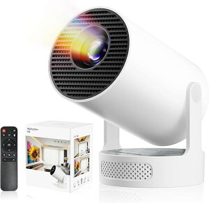 �v���W�F�N�^�[ �ƒ�p �����^ 2026�A�b�v�O���[�h��Android TV14.0���ځ�388g�j��Ōy��HiFi�O���X�s�[�J�[30000LM 1080P 4K�Ή� 270°��] (�z���C�g)