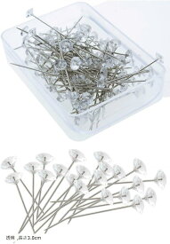 【楽天ランキング1位入賞】画鋲 画びょう 石膏ボードピン 押しピン 穴が目立たない 100個入り 透明 長さ3.8cm