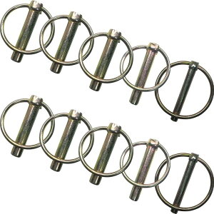 互換品リングピン リング付きリンチピン トラクター 6mm 8mm 10mm 3種 10個セット