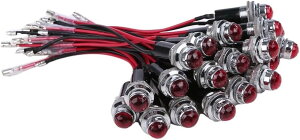 24V LED �p�C���b�g �����v �_�C���J�b�g 20�Z�b�g 16mm 16�� �C���W�P�[�^�[ ���C�g �V�O�i�� �J�X�^�� �p�[�c �ėp�i (���b�h)