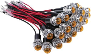 �݊��i24V LED �p�C���b�g �����v �_�C���J�b�g 20�Z�b�g 16mm 16�� �C���W�P�[�^�[ ���C�g �V�O�i�� �J�X�^�� �p�[�c �ėp�i (�C�G���[)