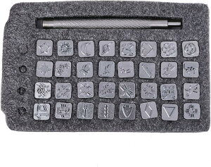 レザークラフト ポンチ 刻印 ハンドメイド 指輪 打刻印 金属打刻 DIY 32種セット
