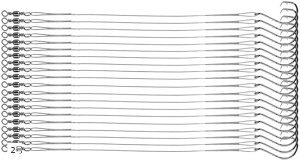 石鯛仕掛け 20本 ワイヤーハリス 23cm 2/0# タチウオ サワラ 2号