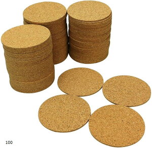 コルクコースター 丸 おしゃれ 吸水性 耐熱性 グラス マグカップ 自宅 飲食店 カフェ レストラン 直径 9cm 厚さ 3mm 100