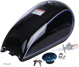 互換品 GN125 グラストラッカー ボルティ 燃料 タンク 10L キャップ コック キット セット 黒 KRB122 ブラック