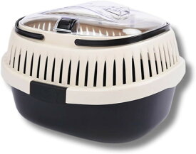 小動物 ハムスター おでかけ ケージ 小型ペット用 キャリー ケース (ブラック, 中型 (Chūgata))