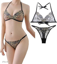【楽天ランキング1位入賞】女装 マイクロビキニ 上下セット 花柄 男の娘 セクシー コスプレ ブラジャー パンツ 胸 おとこの娘 服 大きいサイズ ピンク ブルー ダイナマイトピンク ブラック