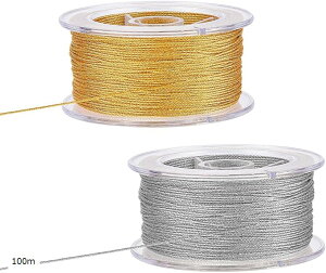 PandaHall iC S[hVo[ XgO ҂ݍ 0.8mm r[YR[h R[h DIYWG[ uXbgp MtgbsO NX}Xc[I[ig ݂艺 100m