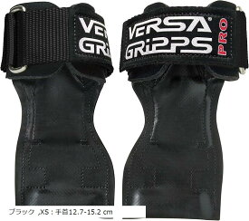 VERSA GRIPPS® PRO オーセンティック サポーター パワーグリップ XS-Black Med/Large：手首18.2-20.3 ブラック XS：手首12.7-15.2 cm