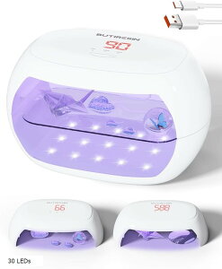 UV���C�g ���W���p �d�����C�g 36W�E30LEDs ���C�� �W�F���l�C�� �l�C�����C�g �N���t�g �^�C�}�[�ݒ�\ USB Type-C �P�[�u��90�E180�E300�E600�b 30 LEDs