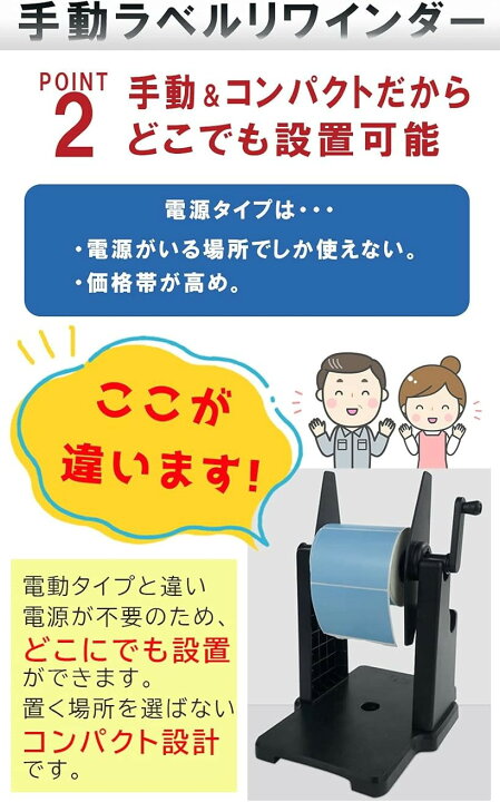 楽天市場】手動ラベル巻き取り機 巻き上げ ラベルリワインダー ラベル 