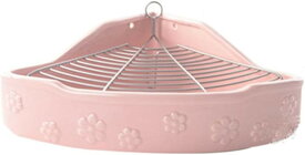 小動物用 陶器トワレ うさぎ ラビット うさぎ用 飼育ゲージ スノコ付き うさぎトイレ 三角 チンチラ用陶器トワレ