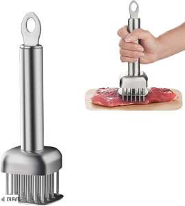 ミートテンダー 肉の筋切り器 ミートテンダライザー 肉たたきハンマー 調理器具 ミートソフター ステンレス製 円形