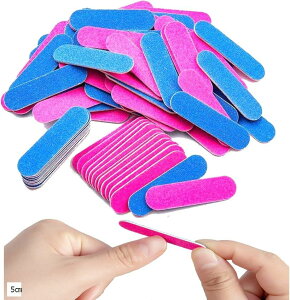 ネイルファイル 爪やすり 使い捨て 爪磨き 100/180100枚セット エメリーボード スポンジ バッファー 両面 5cm 10cm