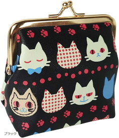 がま口ポーチ 小さめ 可愛い ミニ おしゃれ ミニポーチ 小物入れ 猫 かわいい 持ち運び 小さい ちいかわ 合皮 マチあり ねこ コスメ 化粧品 ST05