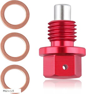 マグネット式オイルドレンプラグ 磁気オイルドレンプラグ 強力 ドレンボルト M12 x 1.25mm オイルドレンボルト アルミニウム合金 エンジンオイル 1.75 M14 1.5 M12 x 1.25