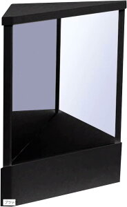 リバーサルミラー 化粧鏡 卓上 非反転 メイクミラー スタンド 三角固定 モデリング 左右反転 チェックミラー 軽量 ライトピンク ホワイト ブラック