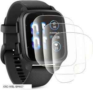 3���Z�b�g�Ή� GARMIN �K�[�~�� Venu Sq 2/Venu Music�ی�t�B���� Music�t�B���� �����ߗ� TPU�f�� �� �S�ʕی� �h�C�A �h�w�� �X�N���b�`�h�~ for �t���ی�t�B����