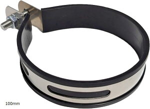 互換品 汎用 サイレンサーバンド マフラーステー バイク オートバイ ステンレス カスタム パンチャータイプ 100mm