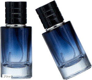 香水アトマイザー グラデーション おしゃれ 持ち運び スプレー容器 アルコール 詰め替え 30ml 2個セット ブラック ブルー レッド パープル