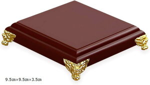 木製 ミニテーブル スタンド 正方形 天然木 ディスプレイ台 飾り台 仏像 置物 装飾品 インテリア ナチュラル 台座 卓上 12cmx12cmx3.5cm 9.5cmx9.5cmx3.5cm