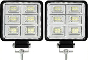 LED���[�N���C�g 144W LED��Ɠ� 12V 24V 6000k �ėp �L�p LED������ �⏕�� �D�� �g���b�N��Ɠ� �p�x���� 2�� WK18