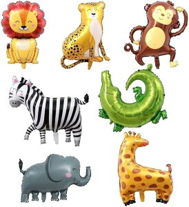 かわいい動物風船 7種類セット プレゼント用バルーン アニマルバルーン イベントデコレーション