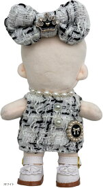 ぬい服 ワンピース ぬいぐるみ 人形 ホワイト ブラック ピンク