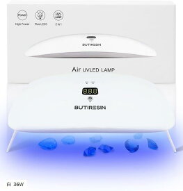 【楽天ランキング1位入賞】UVレジン用 UVライト 36W 23Leds ポータブル UVランプ ホワイト レジン硬化用 レジン用品 ジュエリー作り DIY クラフト用 白 60W ピンク 白 36W