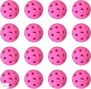 穴あきボール 野球 練習用 ティーバッティング 室内 72mm 16個セット ピンク ミックス グリーン