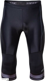 メンズ サイクルパンツ 七分丈 3Dクッション付き 春夏用 吸汗速乾 高弾性 通気性 自転車用 サイクルウェア サイクリングパンツ L 2XL XL ブラック M