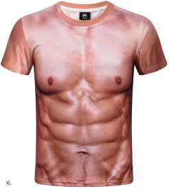 おもしろ3DTシャツ 筋肉 ムキムキ マッチョ男 イベント お花見 歓迎会 L M XL