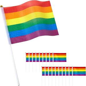 ���C���{�[ �t���b�O LGBT �� �O�b�Y �z�� �_�t�� 14x21cm 20�{�Z�b�g (���F)