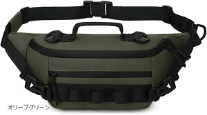 防水 ウエストポーチ メンズ 1000Dナイロン 斜めがけ ボディバッグ 軽量 小さめ 大容量 3WAY 釣り アウトドア 旅行用 ウエストバッグ 多機能 グレー ブラック ベージュ オリーブグリーン