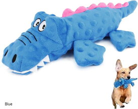 ドッグトイ ぬいぐるみ ワニ 犬噛むおもちゃ 恐竜 音が鳴る デンタルケア 歯磨き 柔らかい 犬用 猫用 Purple Green Blue