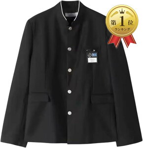【楽天ランキング1位入賞】詰襟風 学ラン コスチューム 春秋服 イベント 高校生 制服 上着のみ ホック付き 大きいサイズ XL 2XL ブラック 3XL