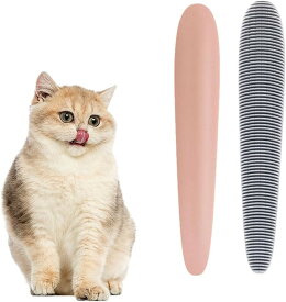 猫 ブラシ 猫用ブラシ 2本セット 猫舌設計 マッサージブラシ グルーミング 抜け毛ケア 毛取り 柔らかい 痛くない 滑り止めグリップ 犬猫兼用