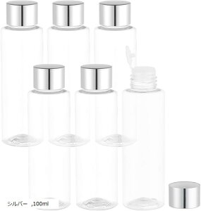 6�_100ml �l�ߑւ��{�g�� PET�v�v���X�`�b�N�{�g�� �V���o�[�W �������{�g�� �N���[�� ���[�V�����{�g�� ���ϕi�e�� ���[ ���s�p�i �g�т₷�� ���ϐ��{�g�� �V���o�[ 100ml