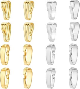バチカン 16個/箱 925純銀製 ピンチベール ペンダントパーツ ネックレス 留め具 接続金具 チャーム アクセサリートップ 手芸用品 ジュエリー用