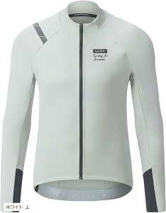 メンズ サイクルジャージ 長袖 裏起毛 ウィンドブレーカー サイクリングジャケット ロードバイク サイクリングジャージ 防風 保温 M ホワイト XL 2XL ブラック L