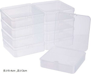 18個セット正方形小分け丸角ケース アクセサリーケース ビーズ収納 化粧品 クリーム ネイルパーツ収納ボックス 詰め替え容器 小物用収納ボックス クリア 長さ3.7cm 高さ1.8cm